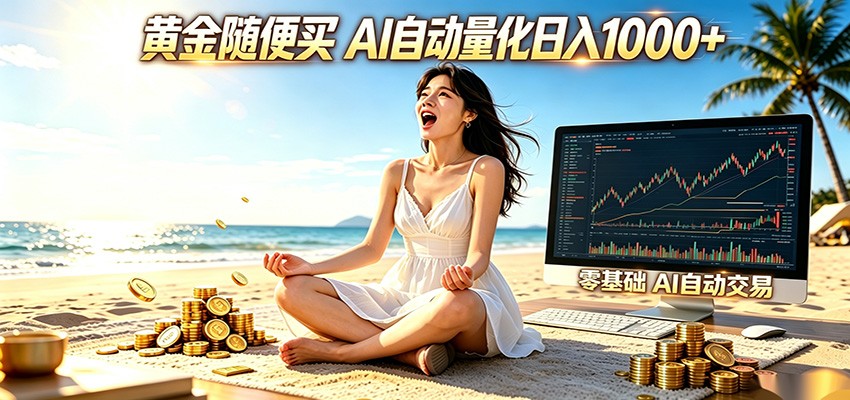 黄金随便买？AI自动外汇量化交易 在家当皇帝 日入1000+-才疏云网创