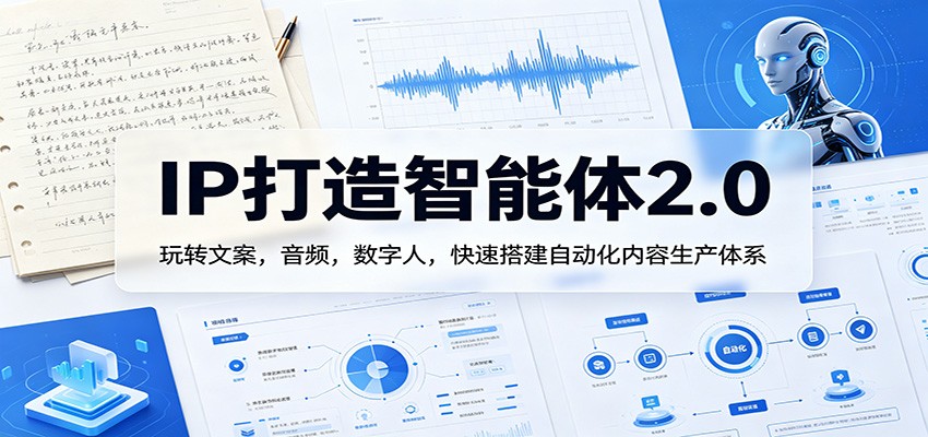 IP打造智能体2.0:玩转文案,音频,数字人,快速搭建自动化内容生产体系-才疏云网创