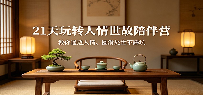 21天玩转人情世故陪伴营：教你通透人情、圆滑处世不踩坑-才疏云网创