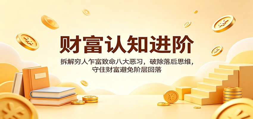 财富认知进阶：拆解穷人乍富致命八大恶习，破除落后思维，守住财富避免阶层回落-才疏云网创