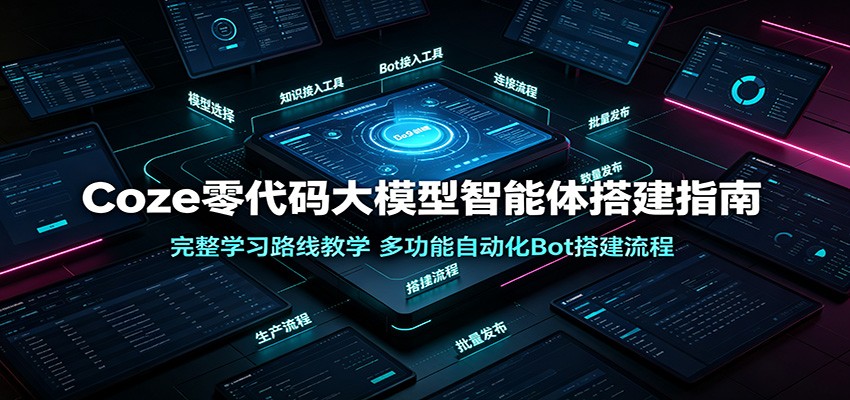 Coze零代码大模型智能体搭建指南：完整学习路线教学，多功能自动化Bot搭建流程-才疏云网创