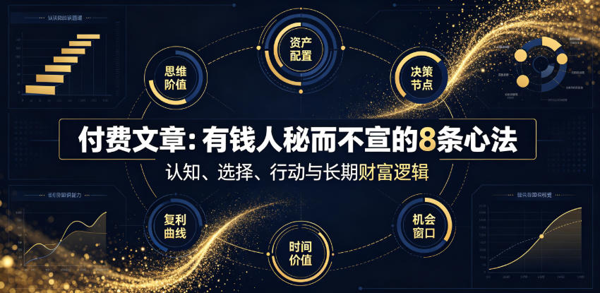 付费文章:有钱人秘而不宣的8条心法-才疏云网创