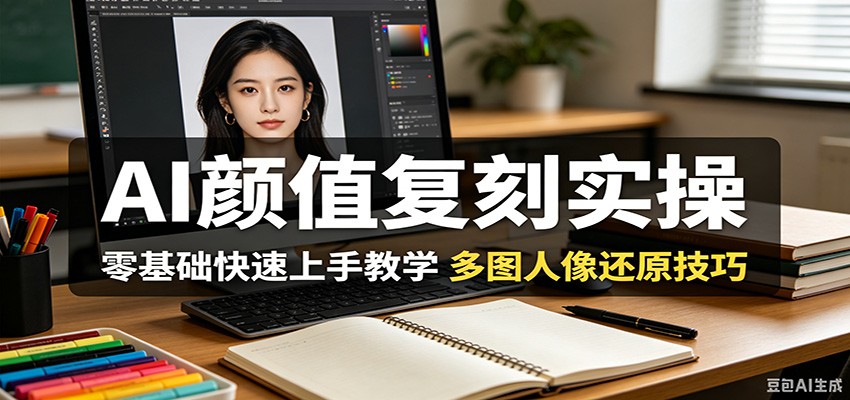 AI颜值复刻实操，零基础快速上手教学，多图人像还原技巧-才疏云网创