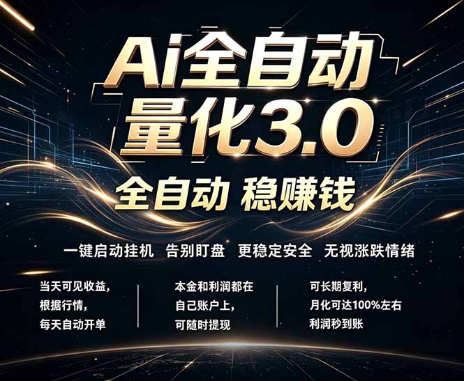 EA黄金量化,全天无人值守,24小时不停干,小白轻松操作,日入1000+-才疏云网创