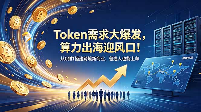 Token需求大爆发，算力出海迎风口！从0到1搭建跨境新商业，普通人也能上车-才疏云网创