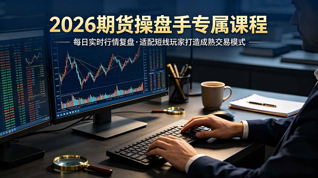 2026期货操盘手专属课程-更新7月11，每日实时行情复盘，适配短线玩家打造成熟交易模式-才疏云网创