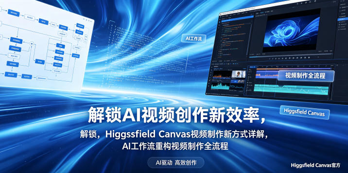 解锁AI视频创作新效率,Higgsfield Canvas视频制作新方式详解,AI工作流重构视频制作全流程-才疏云网创