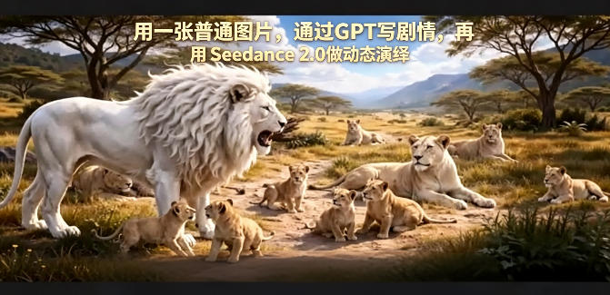 用一张普通图片，通过GPT写剧情，再用Seedance 2.0做动态演绎，居然能生成迪士尼风格搞笑动画-才疏云网创