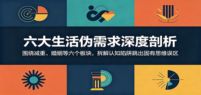 六大生活伪需求深度剖析：围绕减重、婚姻等六个板块，拆解认知陷阱跳出固有思维误区-才疏云网创