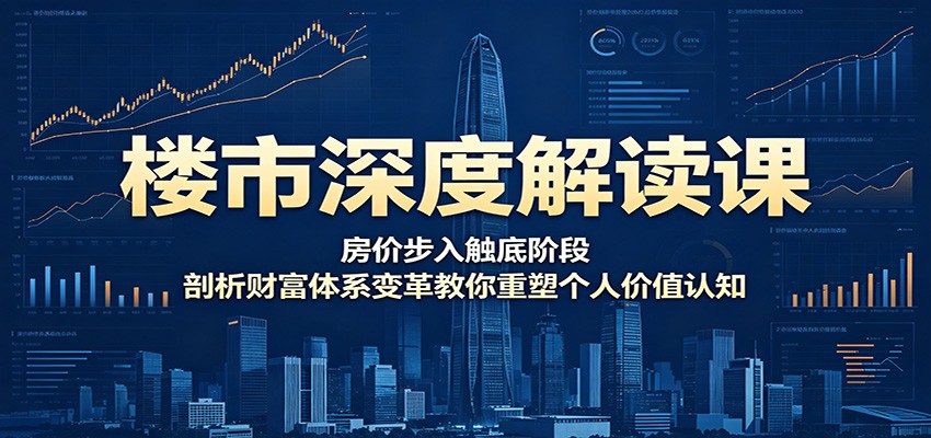 楼市深度解读课：房价步入触底阶段，剖析财富体系变革教你重塑个人价值认知-才疏云网创