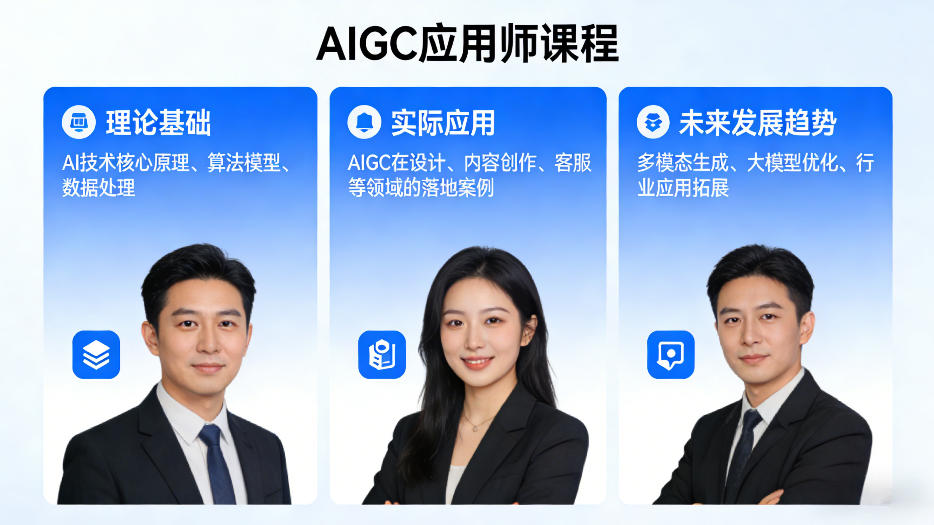 AIGC应用师课程，覆盖了AI技术的理论基础、实际应用、以及未来发展趋势(更新)-才疏云网创