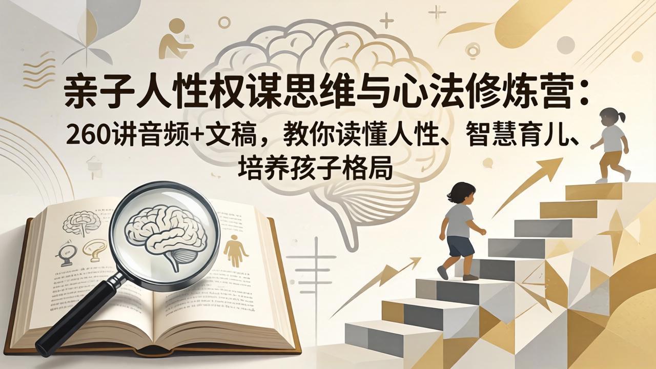 亲子人性权谋思维与心法修炼营：260讲音频+文稿，教你读懂人性、智慧育儿、培养孩子格局-才疏云网创
