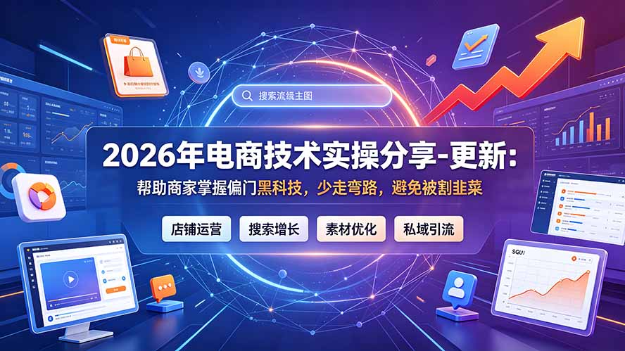 2026年电商技术实操分享-更新7月:帮助商家掌握偏门黑科技,少走弯路,避免被割韭菜-才疏云网创