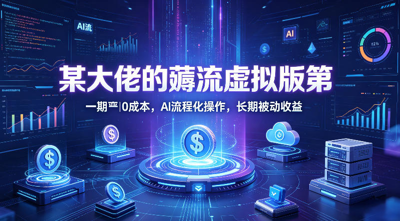某大佬的薅流虚拟版第一期丨0成本，AI流程化操作，长期被动收益-才疏云网创