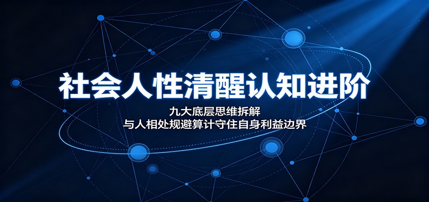 社会人性清醒认知进阶：九大底层思维拆解，与人相处规避算计守住自身利益边界-才疏云网创
