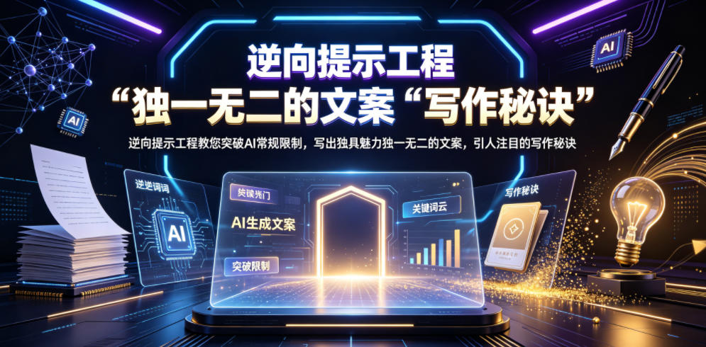 逆向提示工程教您突破AI常规限制，写出独具魅力独一无二的文案，引人注目的写作秘诀【原创双语字幕】-才疏云网创