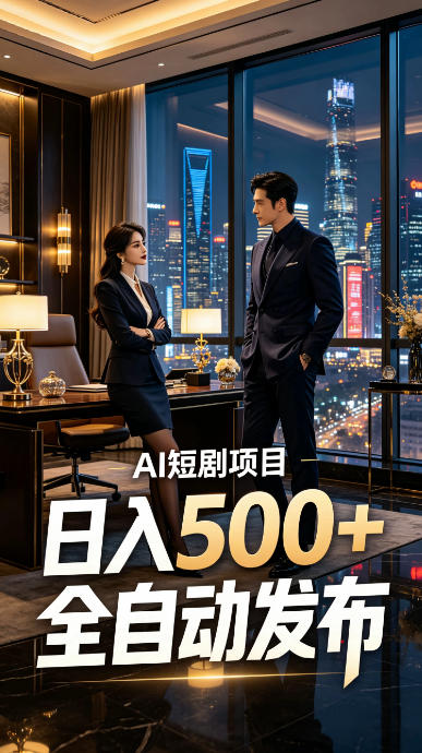 快手AI短剧自动发布，矩阵批量运营变现，轻资产副业项目，日入500+【揭秘】-才疏云网创