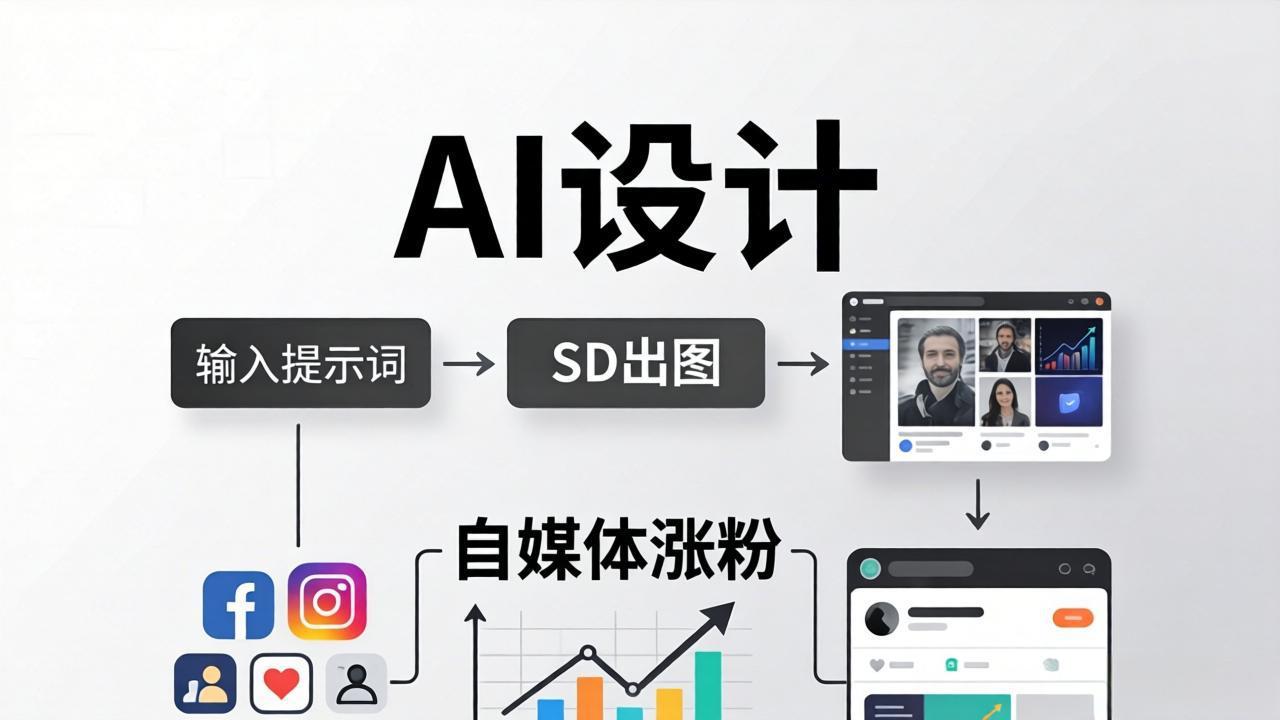 人人都是AI设计师：SD出图+自媒体涨粉一站教学，告别图文素材焦虑，AI设计让你轻松避开内卷-才疏云网创
