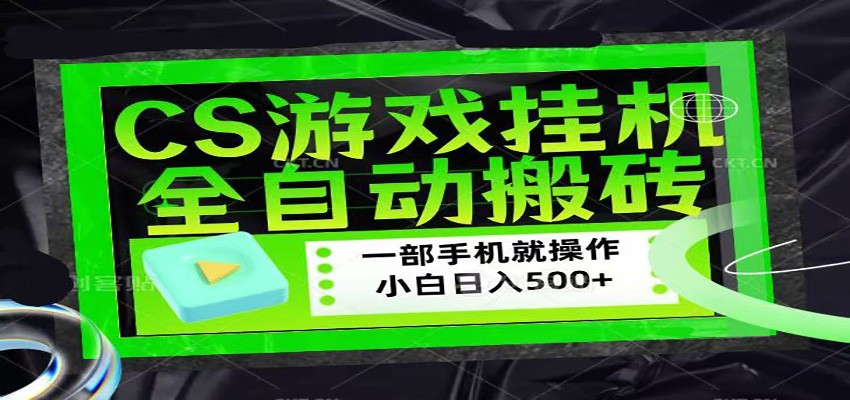 CSGO游戏挂机捡漏搬砖，超稳定的项目，带领1000+小白实现日入500+-才疏云网创
