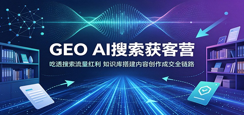 GEO AI搜索获客营：吃透搜索流量红利，知识库搭建内容创作成交全链路-才疏云网创